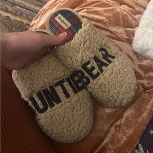 Auntie bear slippers worn twice